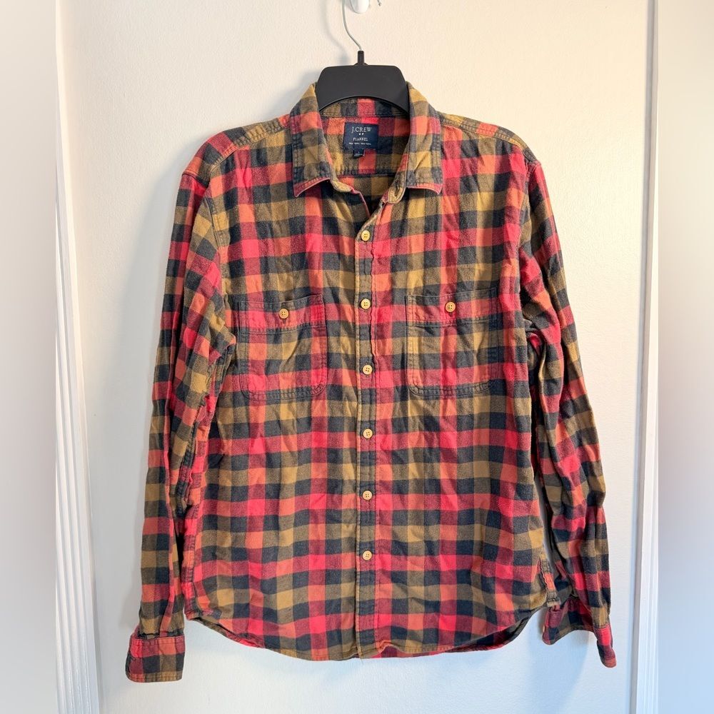J. Crew Men’s Plaid Button Down Flannel - Size Large